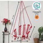 Buy C-Shape Hammock Swing Chair (Uyyala Jhula) - Comfortable Cotton Swing for Adults & Kids, Indoor/Outdoor Use, Max 80kg Capacity, Red & White