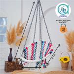 Hammock Swing Hanging Chair uyyala jula for Adult Kids Indoor Outdoor Balcony Sturdy Cotton Rope Swing Chair for Indoor, Outdoor, Bedroom - 4 Multi