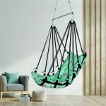 Gentle yet sturdy Cotton Jhula with Floral Design | Traditional Hammock Swing for home | Holds 200 Kg