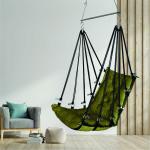 Green Cotton Hammock Swing | Relaxing Jhula for Garden, Patio & Home