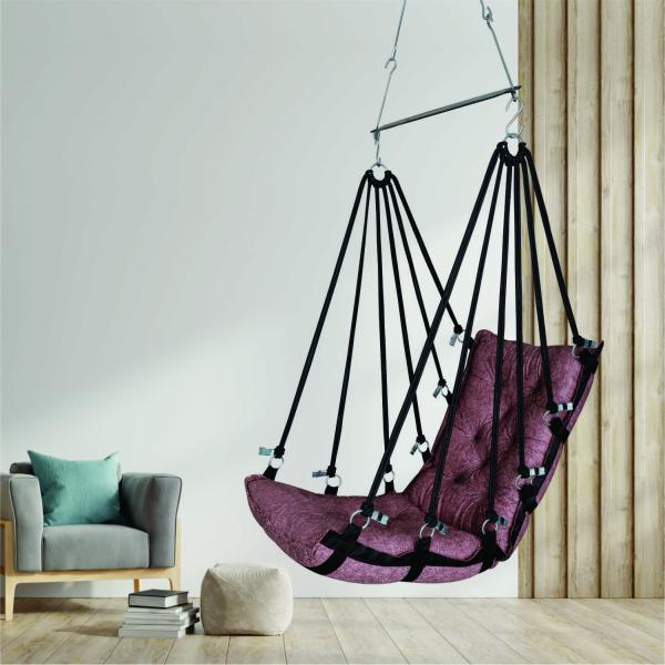 Soft Pink Jhula | Beautiful Hanging Swing for Balcony, Living Room & Indoor Use