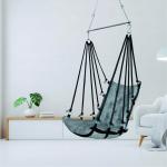 Peaceful White Hammock Swing Chair | Strong & Durable Jhula for Balcony & Indoor Use | 200 Kg Capacity