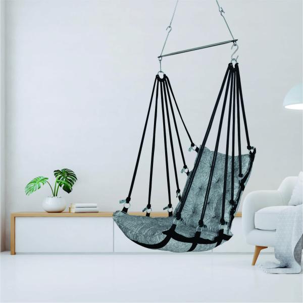 Peaceful White Hammock Swing Chair | Strong & Durable Jhula for Balcony & Indoor Use | 200 Kg Capacity