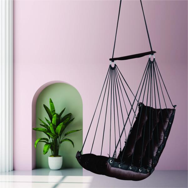 Classic Coffee-Coloured Jhula | Handwoven Hammock Swing for Indoor & Outdoor | Holds 200 Kg