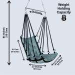 Peaceful White Hammock Swing Chair | Strong & Durable Jhula for Balcony & Indoor Use | 200 Kg Capacity