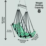 Gentle yet sturdy Cotton Jhula with Floral Design | Traditional Hammock Swing for home | Holds 200 Kg