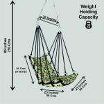 Geometric Pattern Jhula | Stylish Hanging Swing for Home, Balcony & Kids’ Room