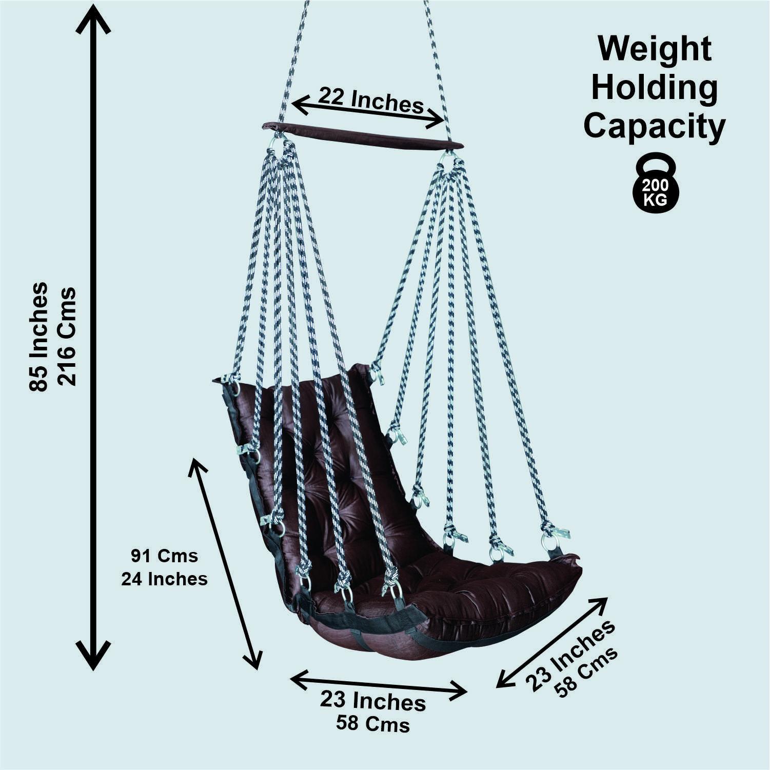 Elegant Brown Jhula | Sturdy & Durable Swing Chair for Your Home