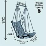 Understated Grey Single Seater Jhula | Hanging Swing Chair for Home & Office Spaces