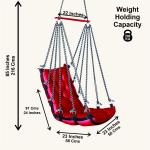 Bright Red Cotton Jhula | Durable Hammock Swing for Indoor & Outdoor Relaxation