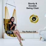Ochre Yellow Jhula | Stylish & Playful Hanging Swing for Living Room & Home