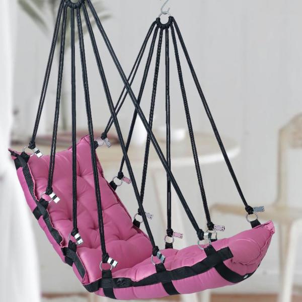 Stylish Pink Jhula | Beautiful Hammock Swing for Balcony & Living Room