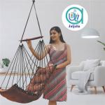 Brown Hammock Swing | Comfortable Jhula for Reading, Lounging & Home Décor