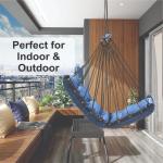 Elegant Blue Jhula for Balcony & Home | Comfortable Hammock Swing with High Weight Capacity